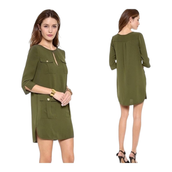 Diane Von Furstenberg Olive Green Agness Dress size 0 - Picture 9 of 16
